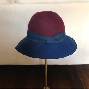 major wear Handmade England 100% wool two tone womens fedora hat